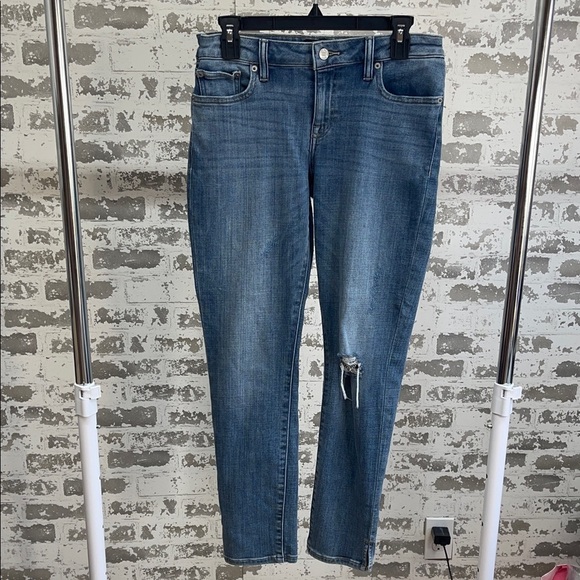 Lucky Brand Denim - Lucky Brand Lolita Skinny Classic Blue Straight Leg Distressed Jeans Size 6 28